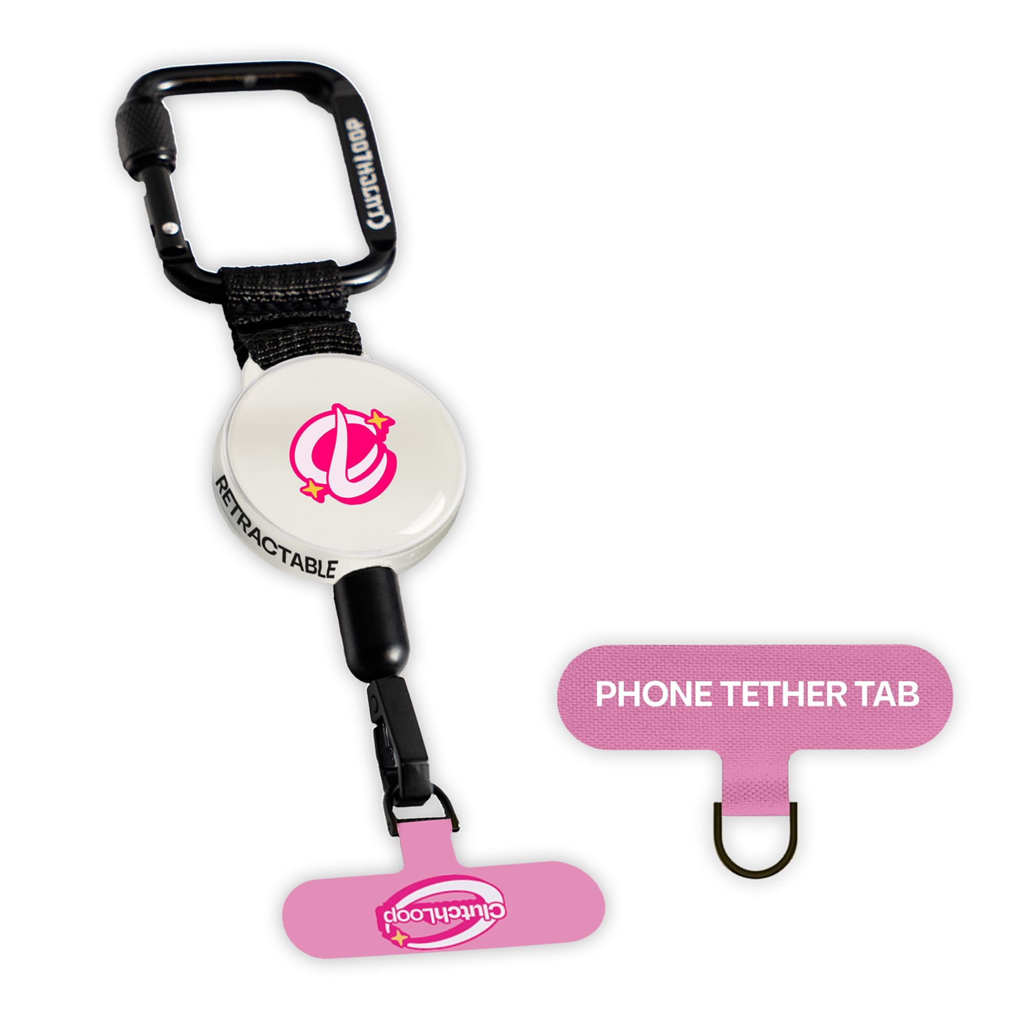 ClutchLoop Retractable Anti-Theft Phone Tether Lanyard Locking Carabiner
