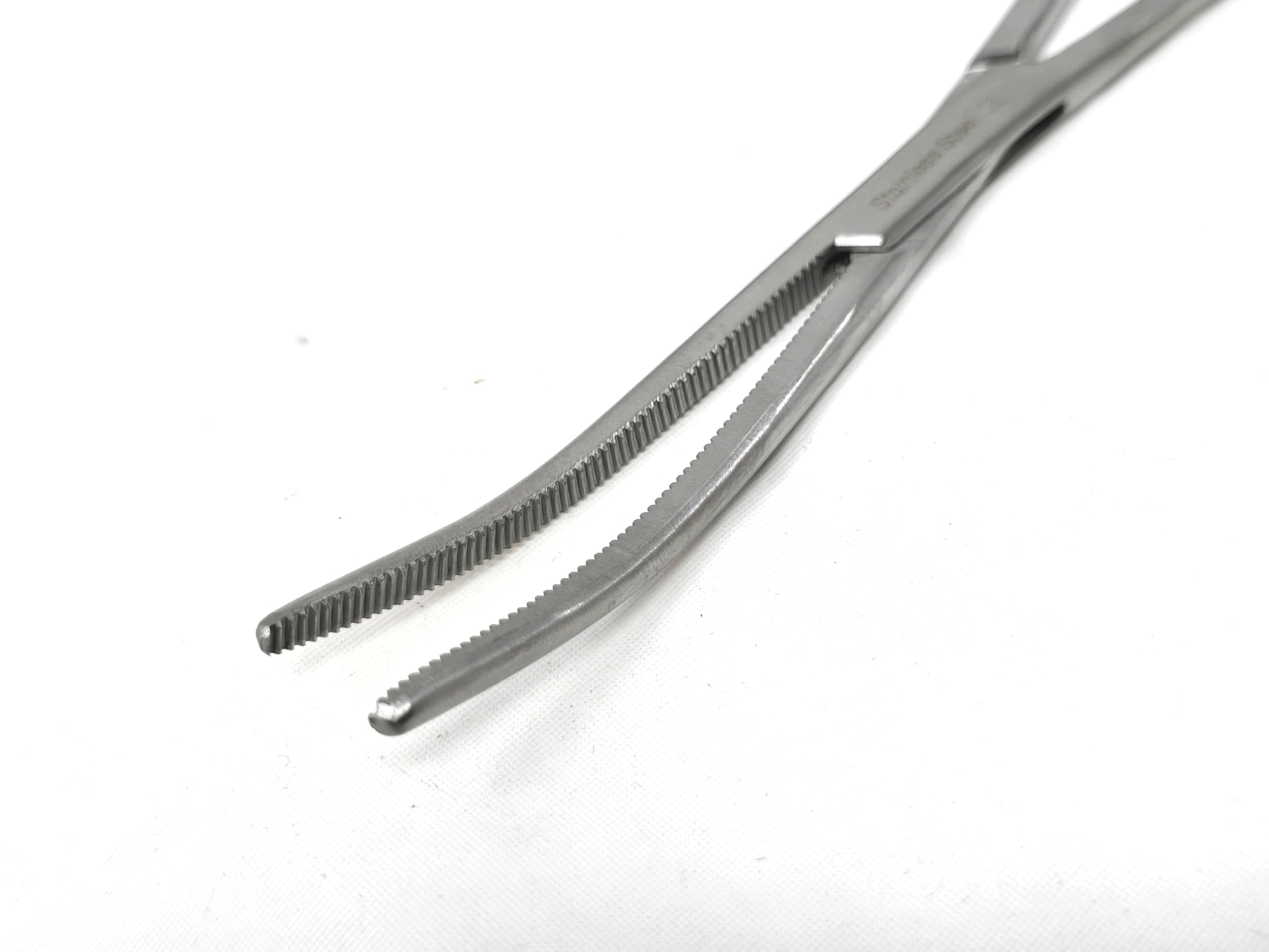 2 Pc 8" Locking Straight & Curved Stainless Steel Hemostat Forceps Set Ideal for EMT, Firefighter, Dental, Hobby, Fishing, Electronics, Pruning, Taxidermy + More — Amazon image 3
