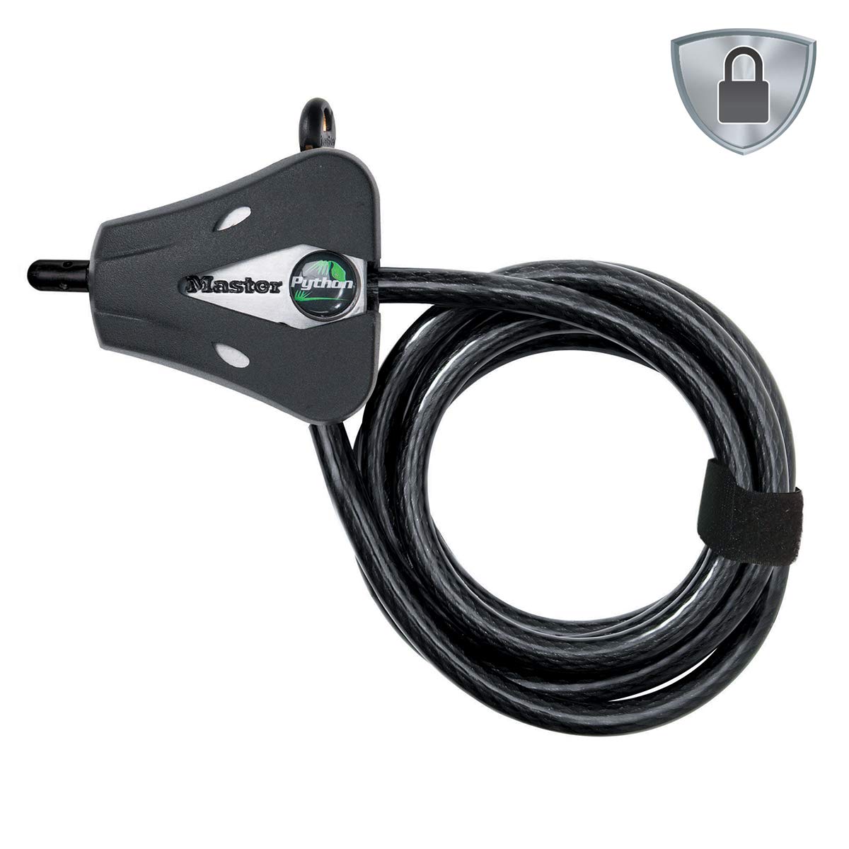 Master Lock Câble Antivol Ajustable [Longueur Ajustable de 30 cm à 4,5 m] [Solution Brevetée Python] & Câble antivol réglable avec serrure à clé [câble réglable de 30 cm à 1,8 m] [Python] - noir