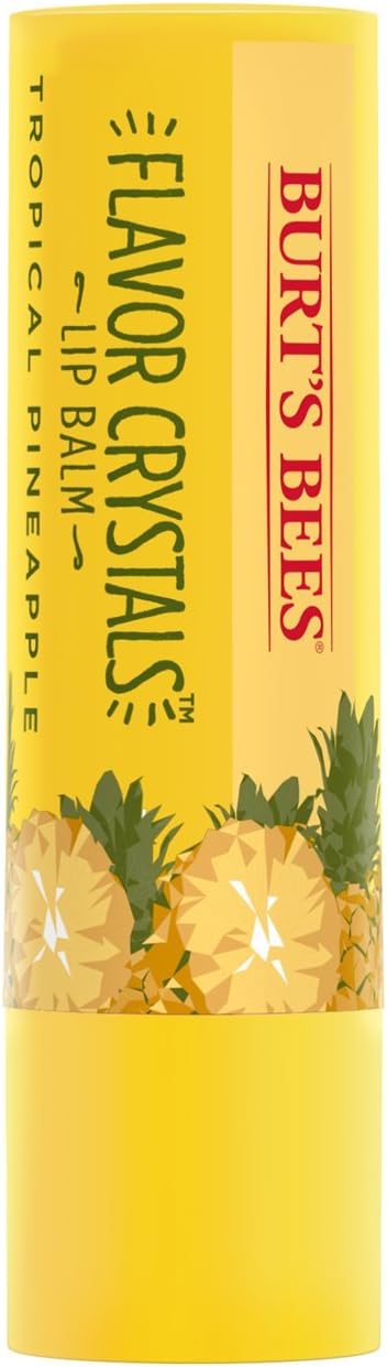 Burt's Bees Flavour Crystals 100 Percent Natural moisturising Lip Balm, 4.53 g, Tropical Pineapple