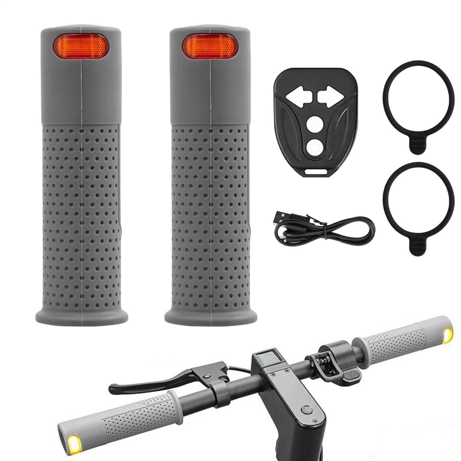 Indicatori Di Direzione Da Monopattino LED Impermeabili con Telecomando | Frecce A Manubrio Per Monopattino Elettrico E Bici Per Bici Da Strada E Mountain Bike, Guida Notturna, Pendolarismo