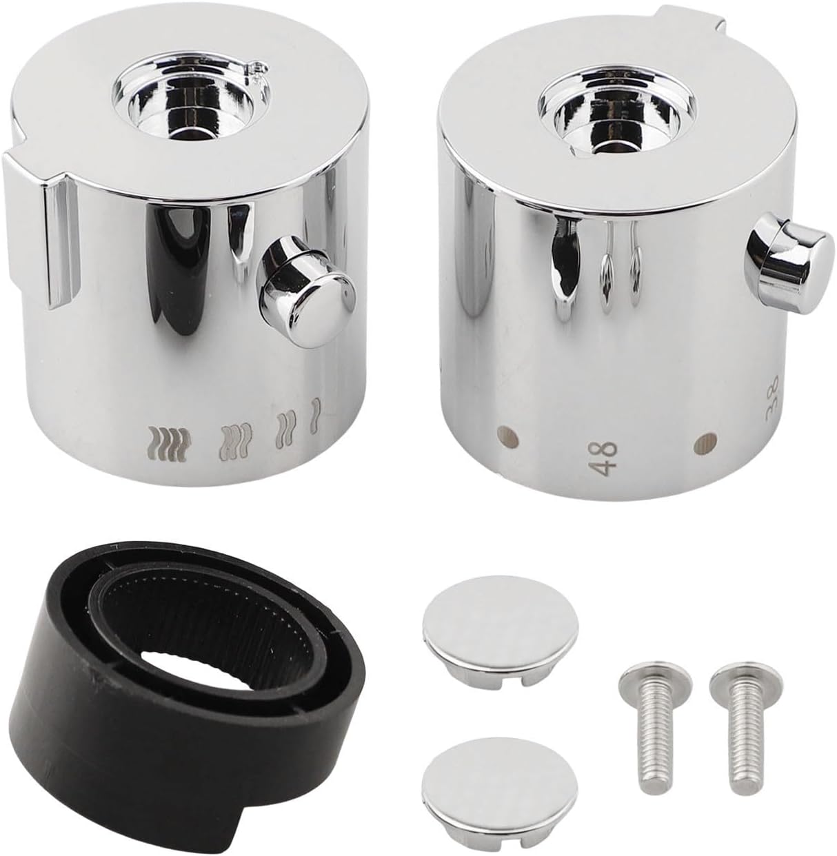 Elchuiaby Mirror Finish for SMA Thermostatic Bath Mixer Tap with Chrome ...
