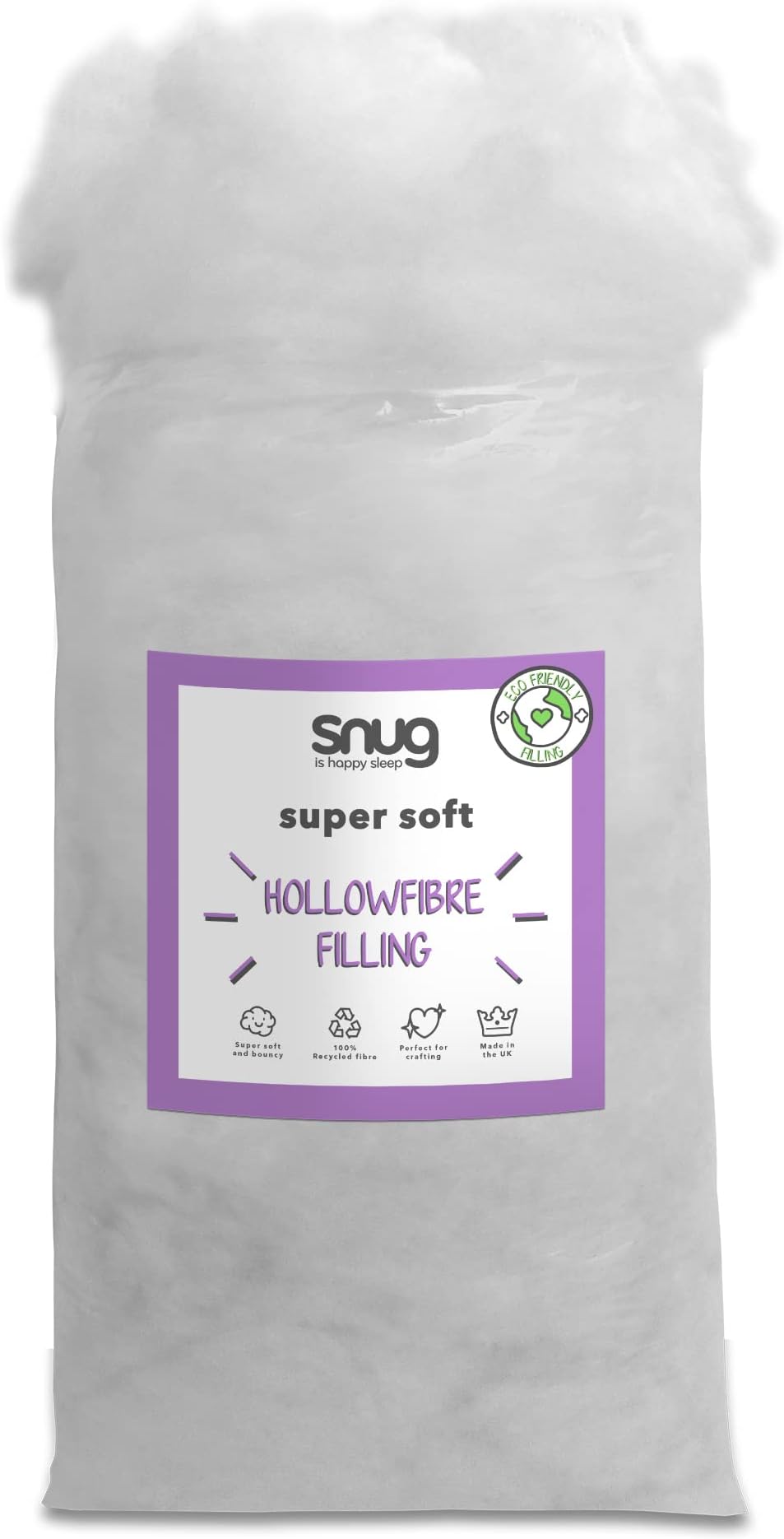 1KG Hollow Fibre Stuffing, High Grade Multipurpose Filling For Toys