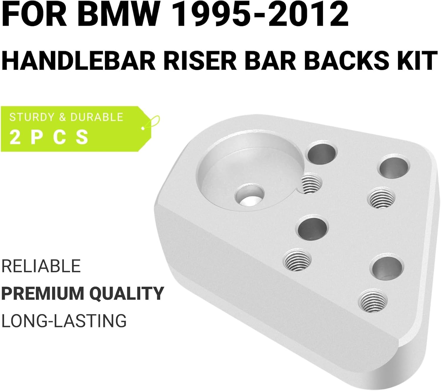 Handlebar Riser Bar Backs Kit for BMW R1100RT R1150RT R1200RT 1995-2012 Made 6061 Aluminum Anodized