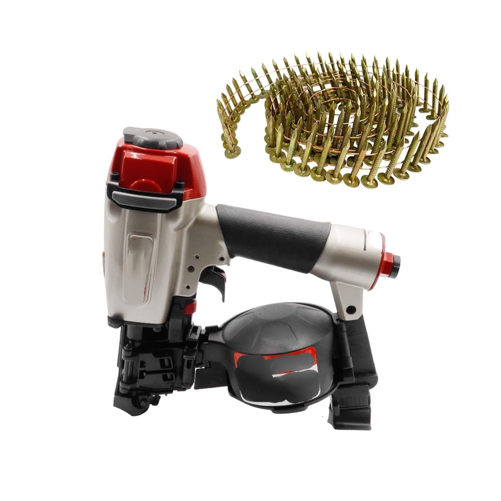 Pistola sparapunti pneumatica senza olio, sparapunti per impieghi gravosi Chiodatrice pneumatica a spirale CRN45A Chiodatrice a spirale for chiodatrice for coperture