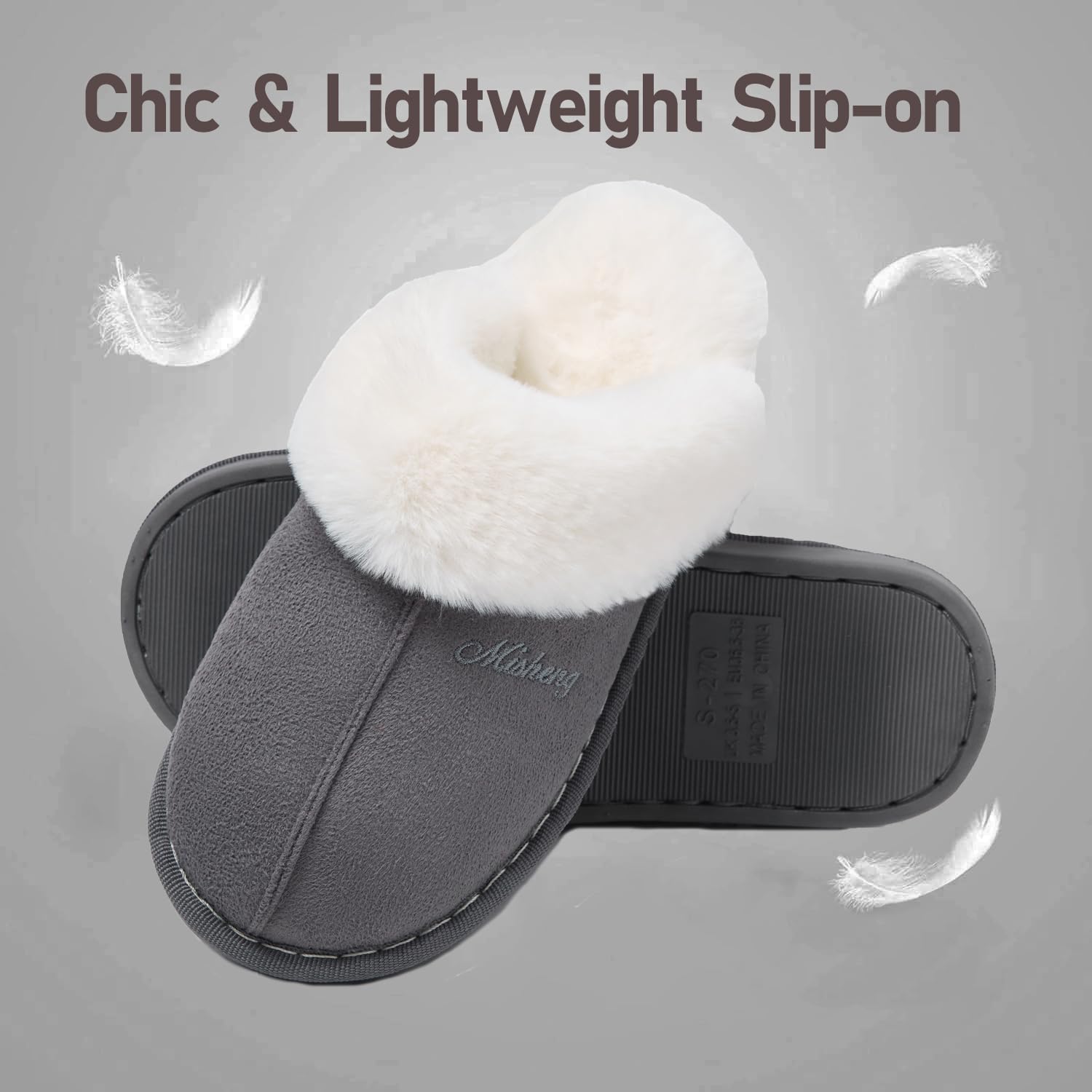 Donpapa Pantofole Donna Uomo Peluche Autunno Invernali Morbida Memoria Schiuma Interne Casa Ciabatte Fluffy Pelose Interno Esterno