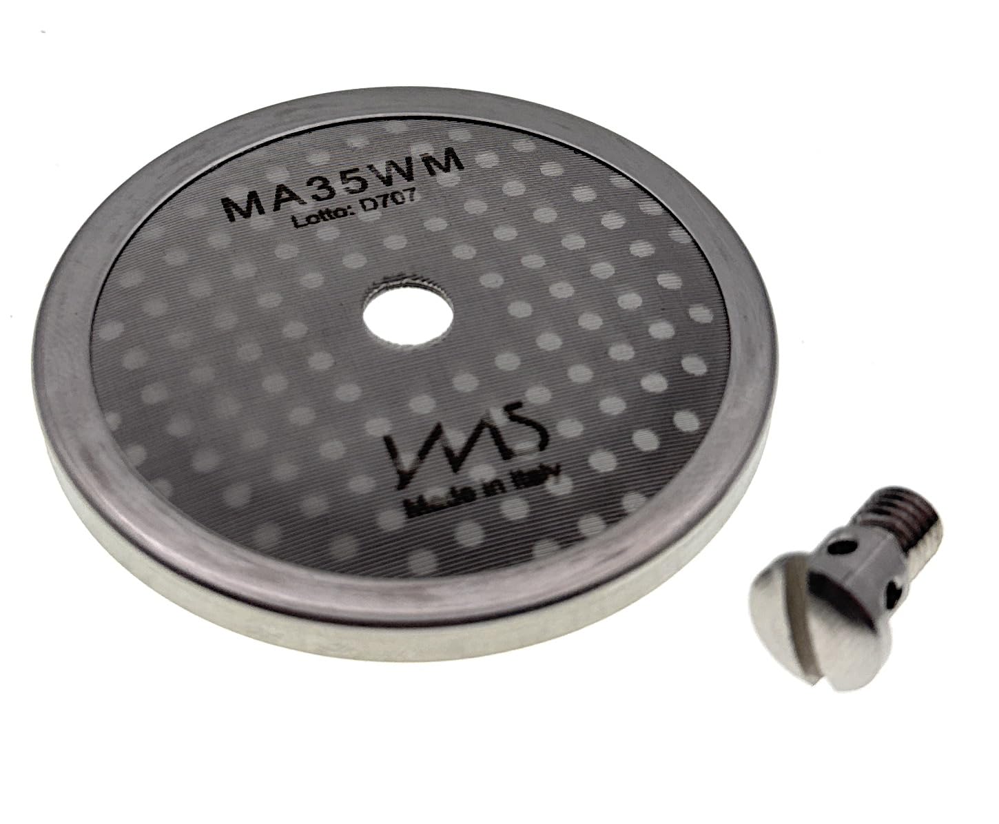 Paroi de douche 57,5 mm inox pour espresso La Marzocco avec sa vis de fixation