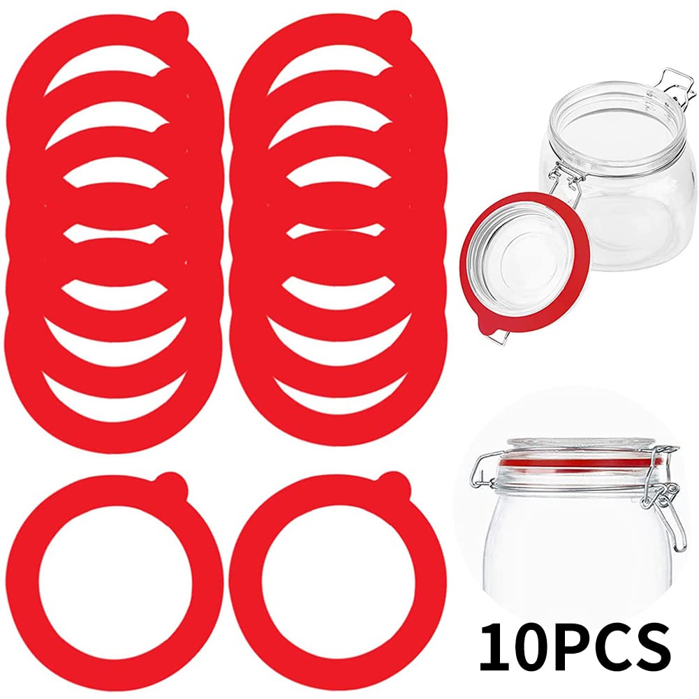 O-Ring-Sortiment-Set, Silikon-Ersatzdichtung, luftdichter Gummidichtungsring for Glas(Gray)