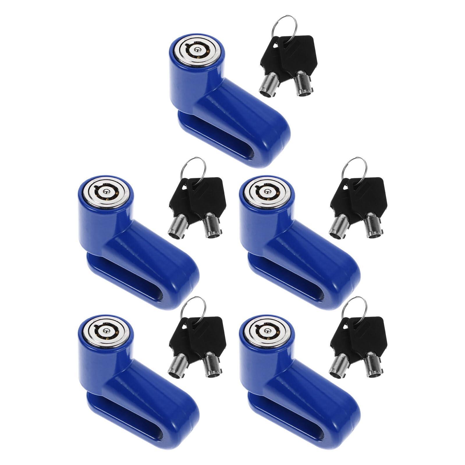 Antivol de Disque de Frein pour Moto 5 Pièces en Plastique Bleu | Usage Extérieur, Protection Antivol Renforcée, Conception Légère et Portable, Lot de Cinq Pièces