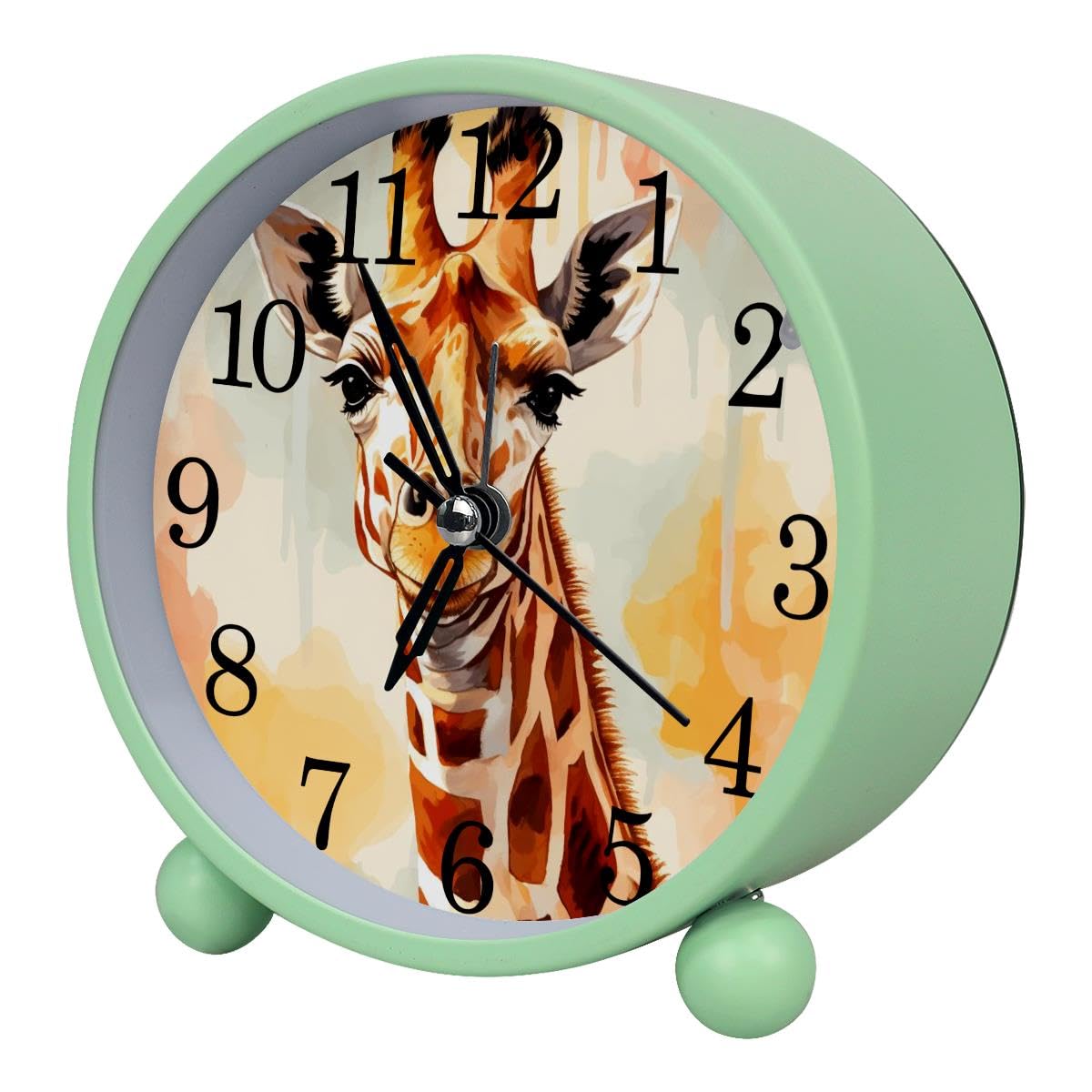 Luoweisi Alarm Clock Giraffe, Silent Non-Ticking with Night Light