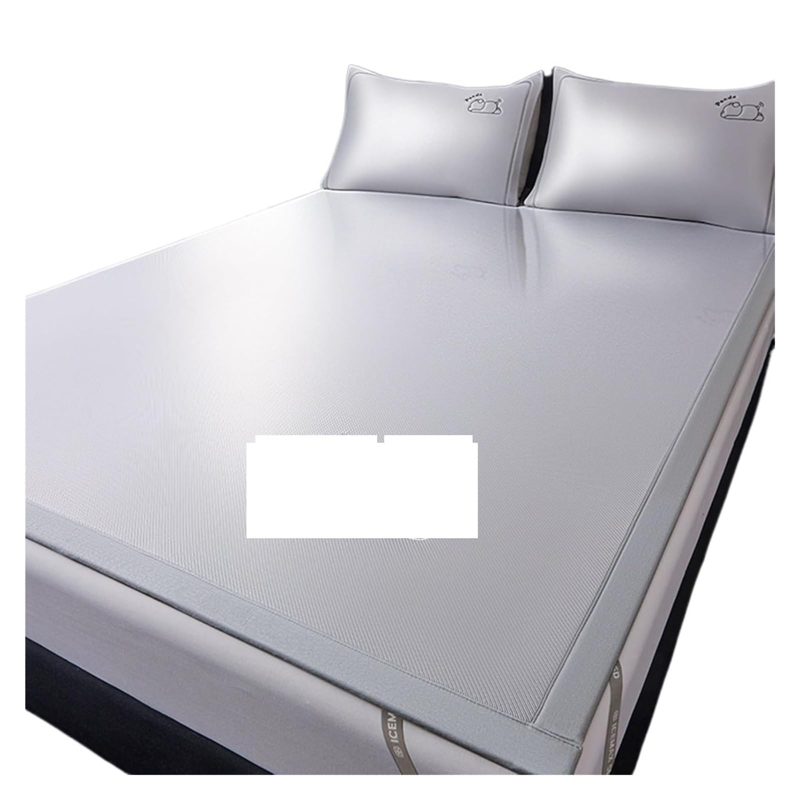 Ice Silk Mattress Topper ， Cooling Ice Silk Summer Sleeping Mat Topper Pad Folding Multicolor Multiple Sizes(Grey,200x220cm)