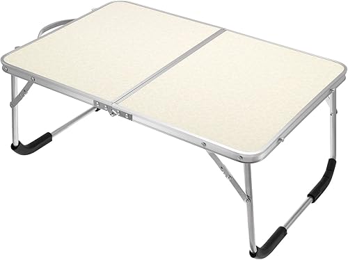 PATIKIL Mesa plegable para laptop, escritorio de regazo portátil, mesa de picnic, mesa de cama, aperitivos, escritorios de trabajo para cama, sofá,