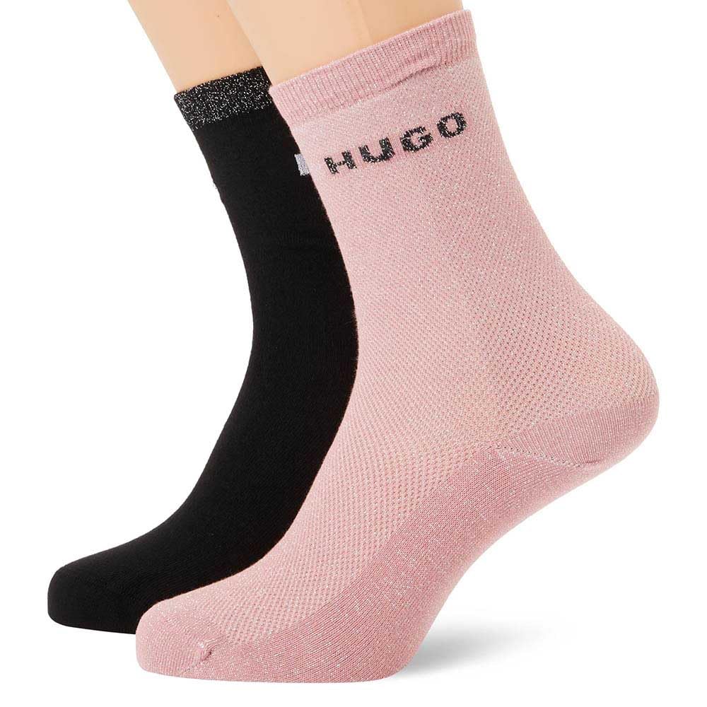 HUGO Damen 2p Qs Shiny Piq CC W 10273374 Quarter_Socks