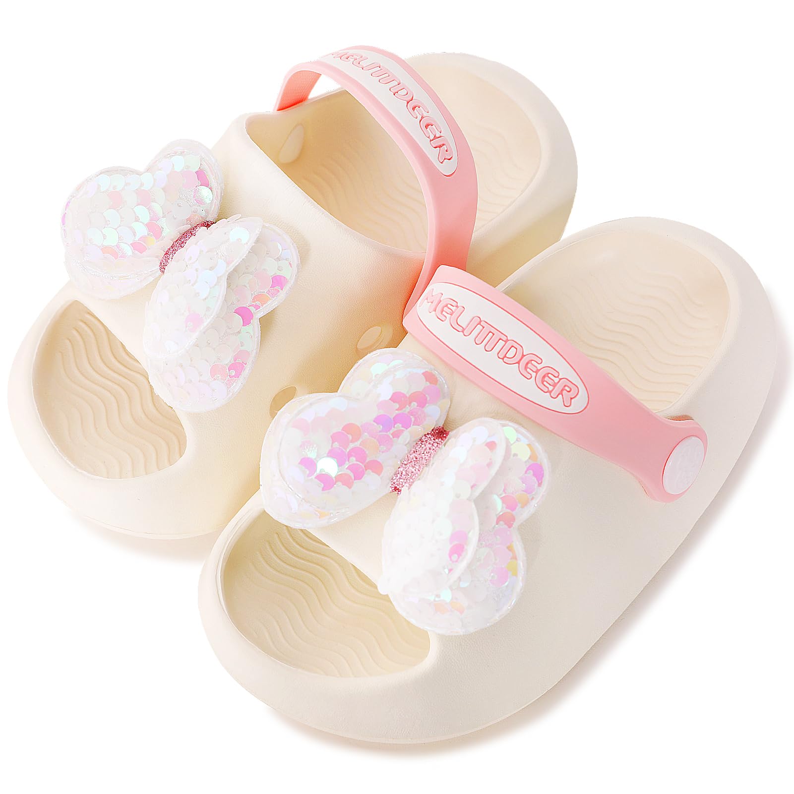techcity Toddler Little Kids Slide Sandals Cute Summer Shower Beach Pool Slippers Thick Sole Slip On Sandals Water Shoes w...