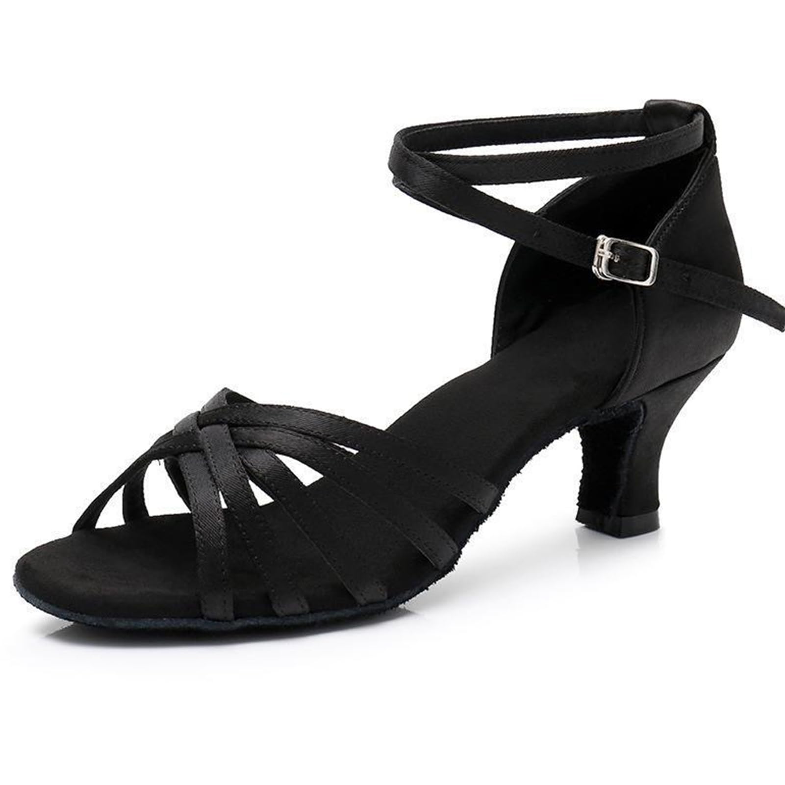 Rosefinch Zapatos de Danza Latina para Mujer Negro Profesional Zapatos de Baile de salón de Fiesta de Salsa de Baile práctica de Rendimiento Zapatos tamaño — view 32