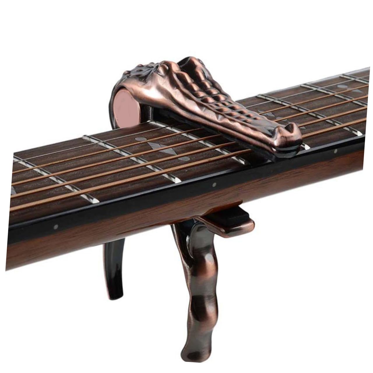 ifundom Professioneller Gitarren Capo aus Metall Leichter Capo für Akustikgitarre E-gitarre und Ukulele Praktisches Tonhöhenumwandlungszubehör für Saiteninstrumente