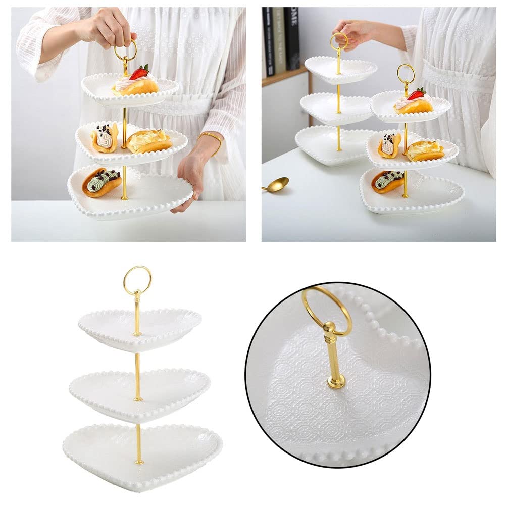 Tortenständer, Porzellan-Tortenständer, eleganter Dessert-Cupcake-Ständer – Gebäck, Servieren, Weihnachtsdekoration, Dessert-Kuchenhalter, Tablett, Kuchentablett