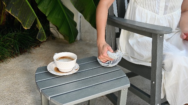 Amazon.com: Ciokea Adirondack Outdoor Side Table, 2-Tier Sturdy