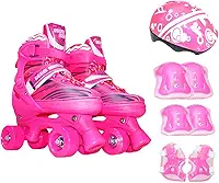 Patins Infantil Roller Ajustável 4 Rodas Rodinha Proteção