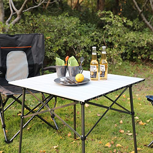 Portal Campingtisch klappbar Klapptisch Camping Tragbar mit Aluminium Tischplatte 4 Personen Camping Tisch faltbar… - Image 4