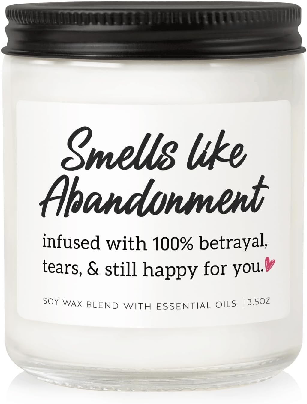 Smells Like Abandonment Candle, Leaving Gifts for Colleagues Women & Men, Farewell Gifts for Coworkers, New Job Gift for Women, Work Bestie Friend, Boss Goodbye Present