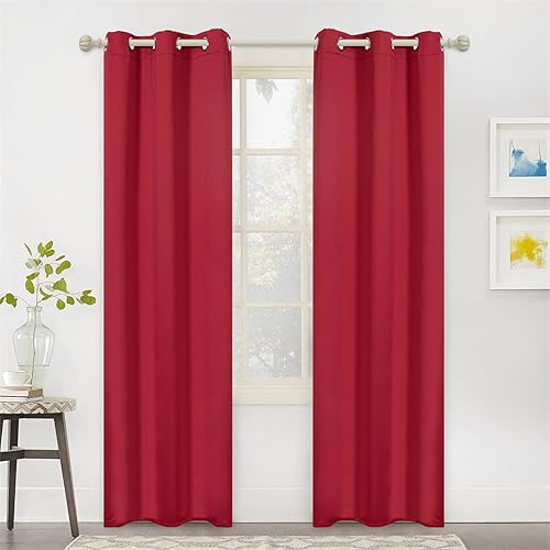 Miniatura 8 de MYSKY HOME - Cortinas opacas para dormitorio, con aislamiento térmico, oscurecimiento de la habitación y ojales, cortina de ventana para sala de