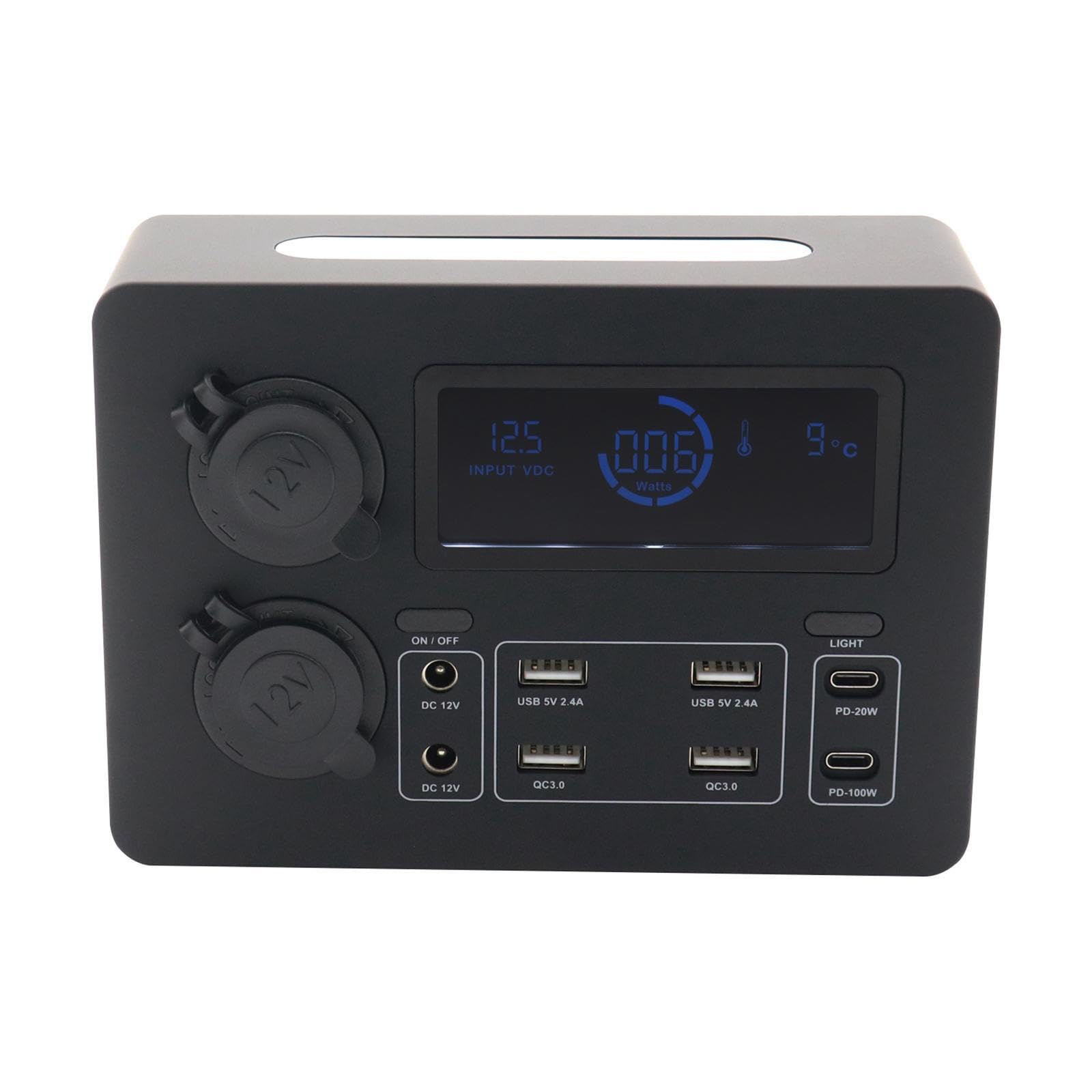 Caricabatterie portatile multipresa DC12V con porte USB per camper e campeggio all'aperto, 4 ingressi/uscite, accessori per casa, ufficio, viaggi, Scatola di alimentazione, 16.6x11.7x5.7