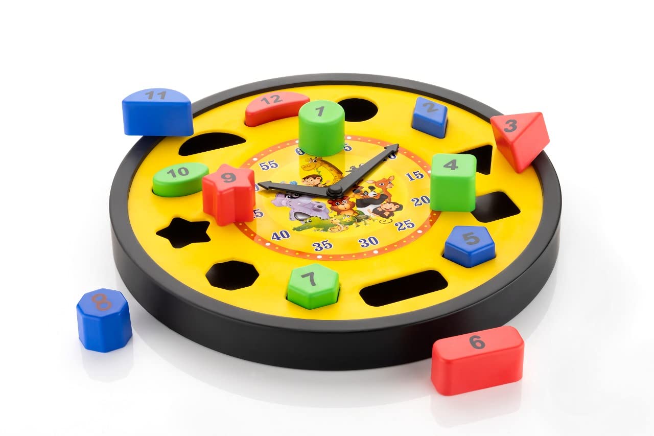 ZUDO TOYS ZUDO Plastic Early Educational Teaching Clock Toy - Time, Shape & Number Learning Toy for Kids - 2-3-4+ Year Kids Toy - ISI (BIS) Approved(Yellow) (B0BTHBJ62L) Amazon Price History, Amazon Price Tracker