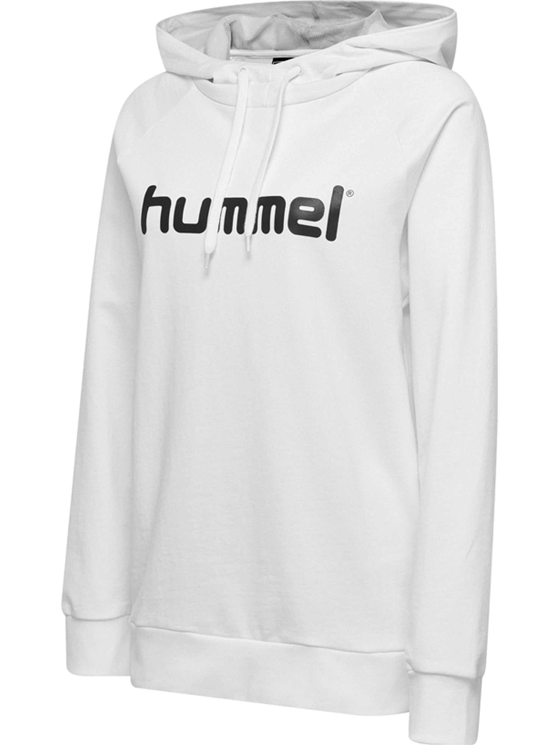 hummel Hmlgo Cotton Logo Women's Hoodie, womens, Hooded Sweatshirt, 203517-9001, White, XS
