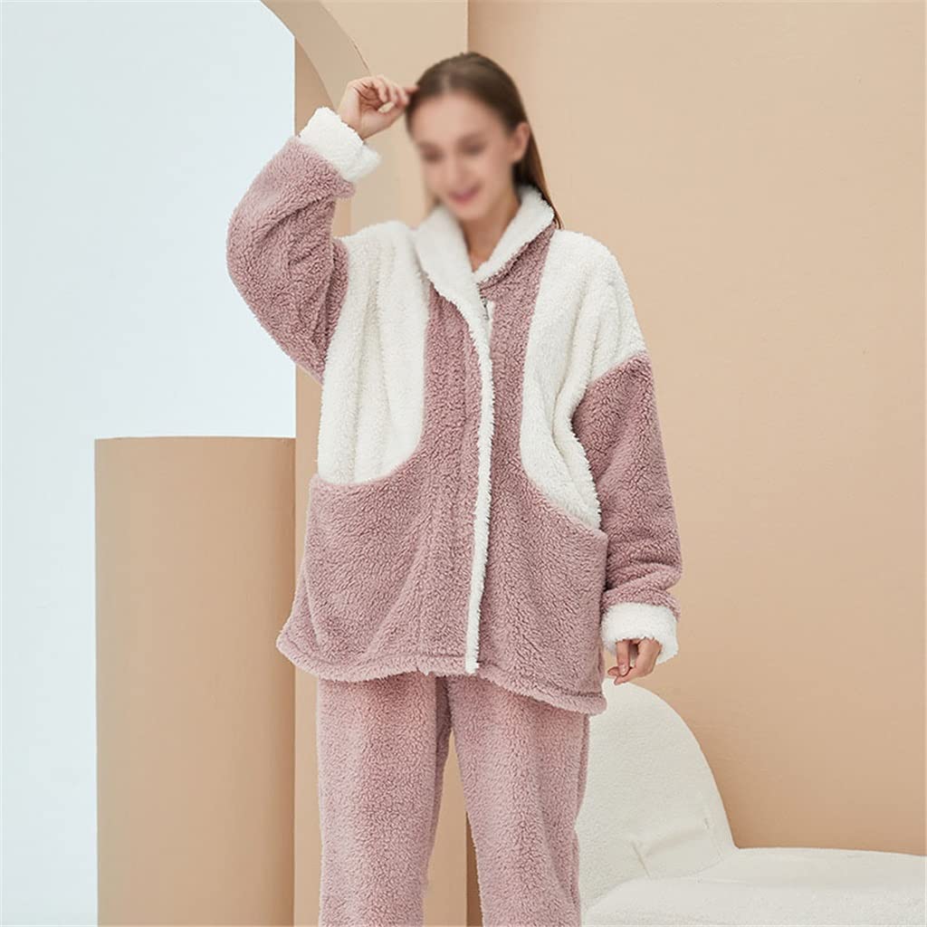 Herfst Winter Dames Pyjama Sets Warme Dikke Nachtkleding Loungewear Vest Pyjama (BM