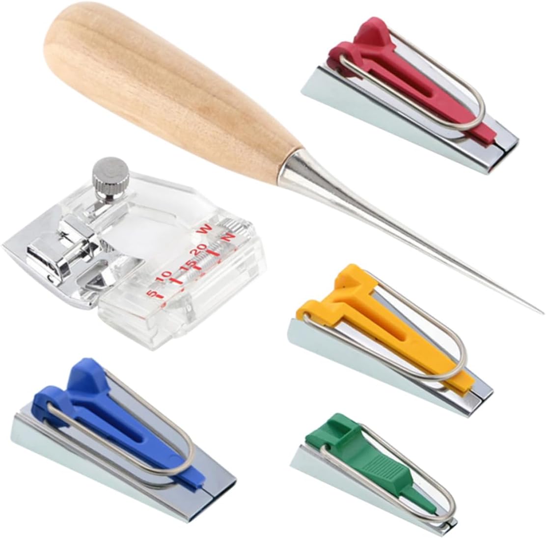 FIXOSHEE 6pcs Sewing Notions Quilting Supplies Bias Tape Maker Tape Makers Sewing Machine Tool Quick Precise
