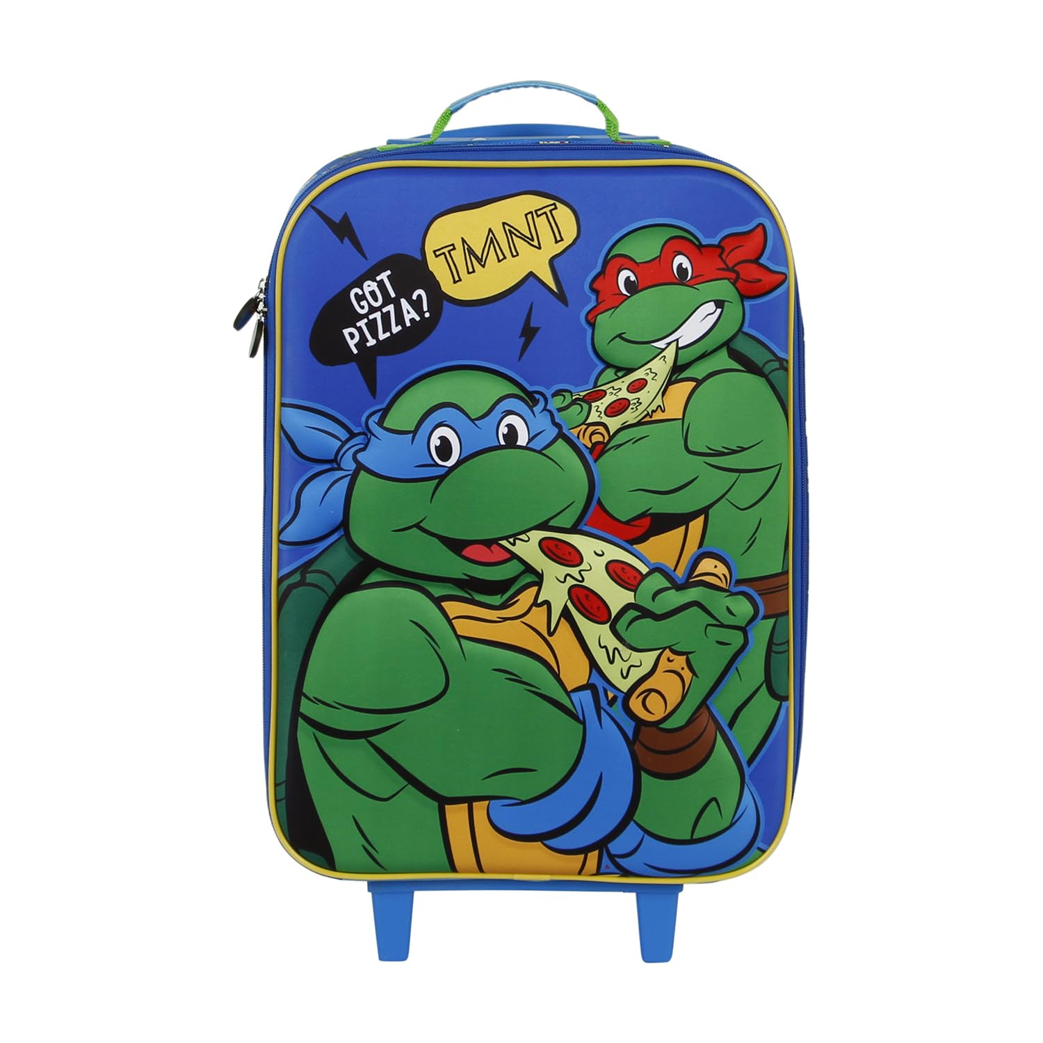 TEENAGE MUTANT NINJA Tartarughe Ninja Mates-Valigia Trolley Soft 3D, Verde, 17 x 33 x 52 cm, Capacità 26 L