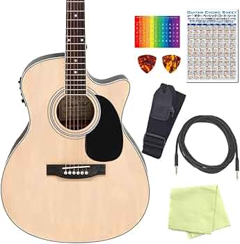 Amazon | エレアコ アコギ 初心者 超入門 8点セット Antique