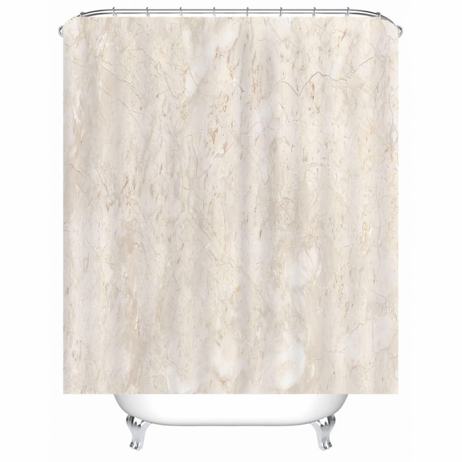 Rideau de douche de qualité supérieure en tissu polyester beige abstrait