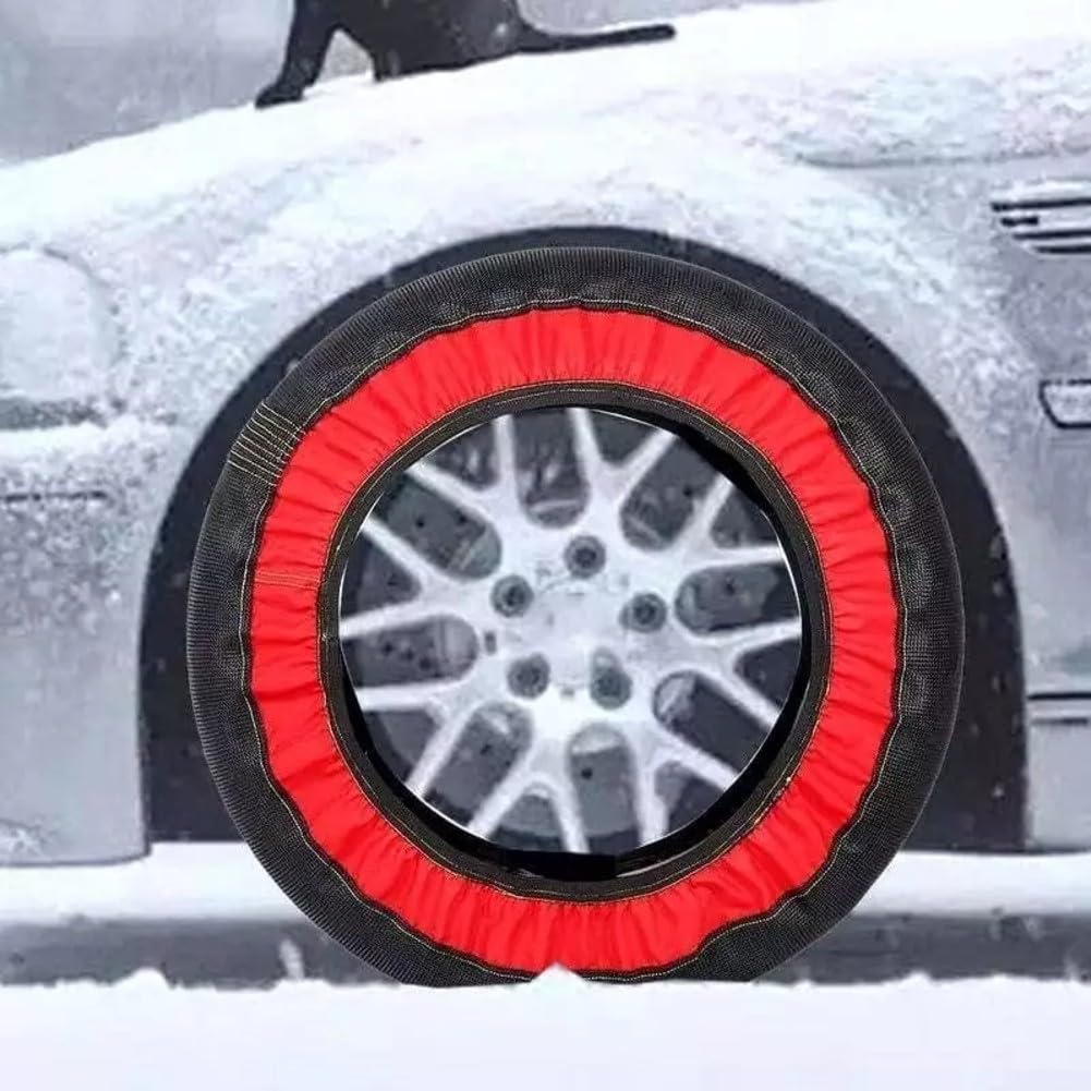 Catene da Neve in Tessuto per Auto per Polestar 4 (P419 2024-2025 2026), Calze Antiscivolo per Pneumatici, Aiuto alla Trazione per Guida Invernale Sicura su Neve e Ghiaccio,4PCS
