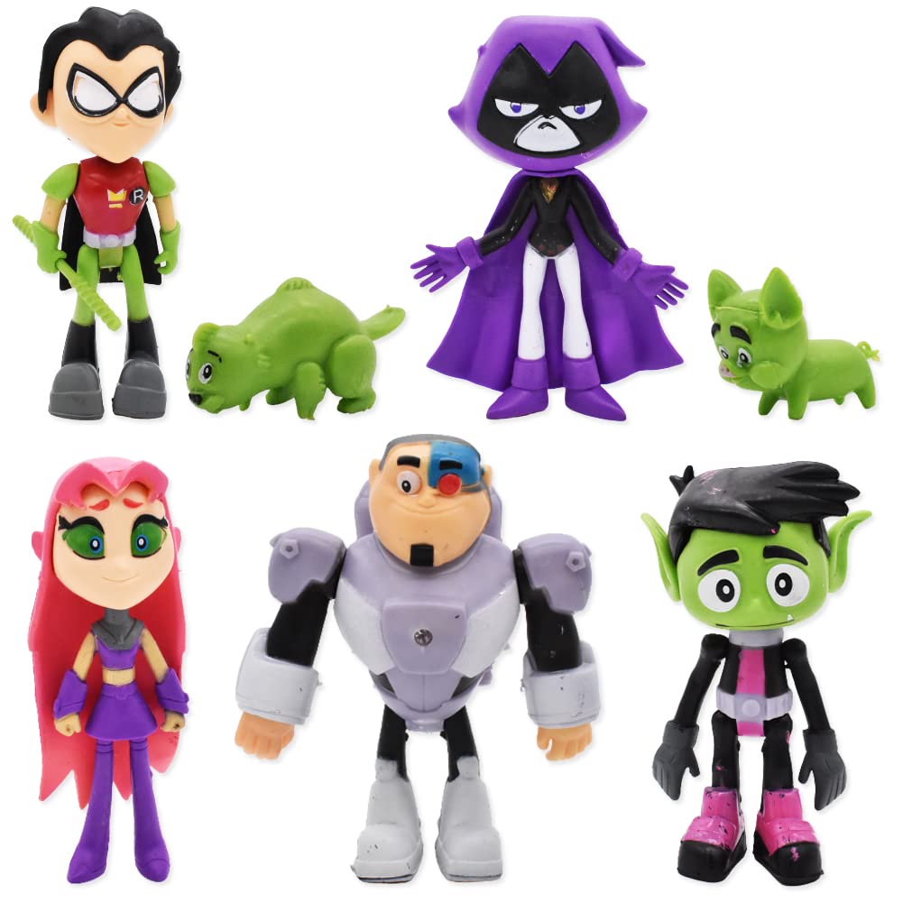 Teen Titans Go! ティーン タイタンズ 6体ミニフィギュアセット Amazon.co.jp: Teen Titans Go! Mini Figure, 6-Pack : おもちゃ