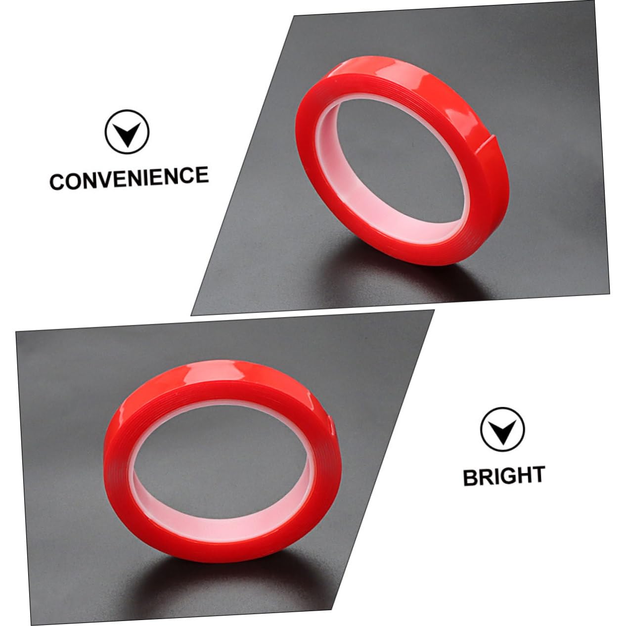 Gadpiparty 5 Adesivo adesivo nastro resistente all'aperto nastro biadesivo per tessuto Multifunzione pesante adesivo multiuso adesivo senza tracce acido acrilico rosso
