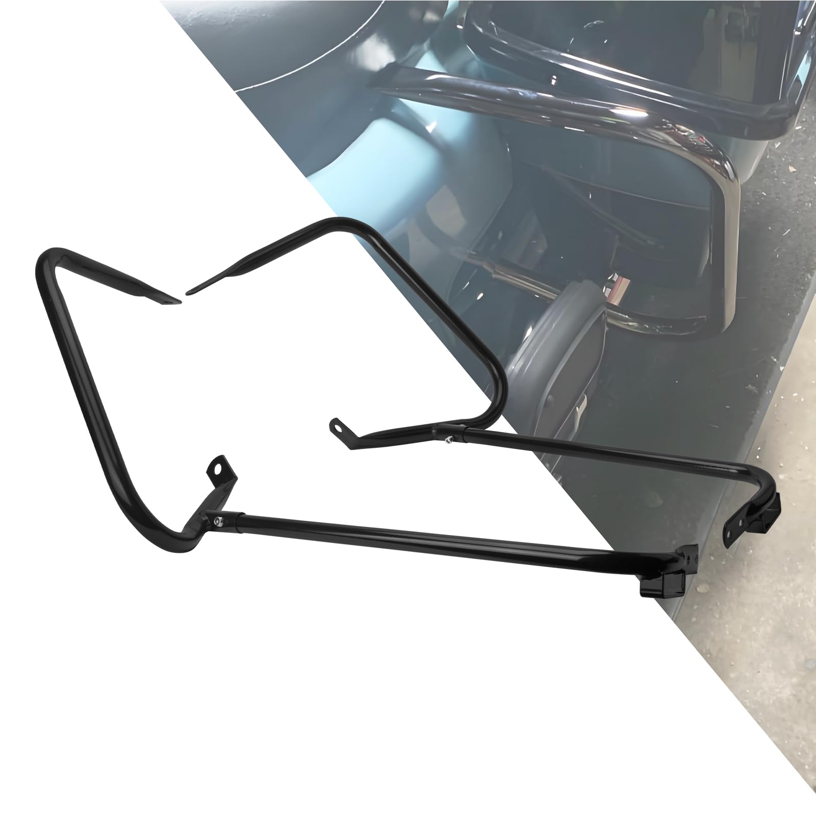 Satteltaschenschutz-Halterungs-Kits passend für Harley Touring Road King Electra Glide Ultra Classic 1997–2008 Road Glide 1998–2008 Street Glide FLHX 2006–2008 (schwarz)