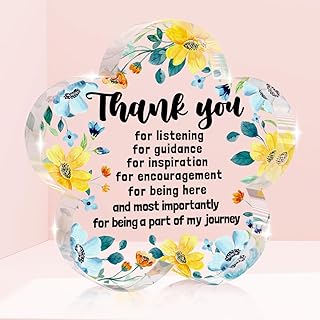 Thank You Gifts, Affirmations Flower Shape Acrylic Sign, Funny Appreciation Gift for Men Women, Thank You Gift for Boss Mentor Leader, Employee Appreciation Gifts for Women Nurse Boss Friend Coworker