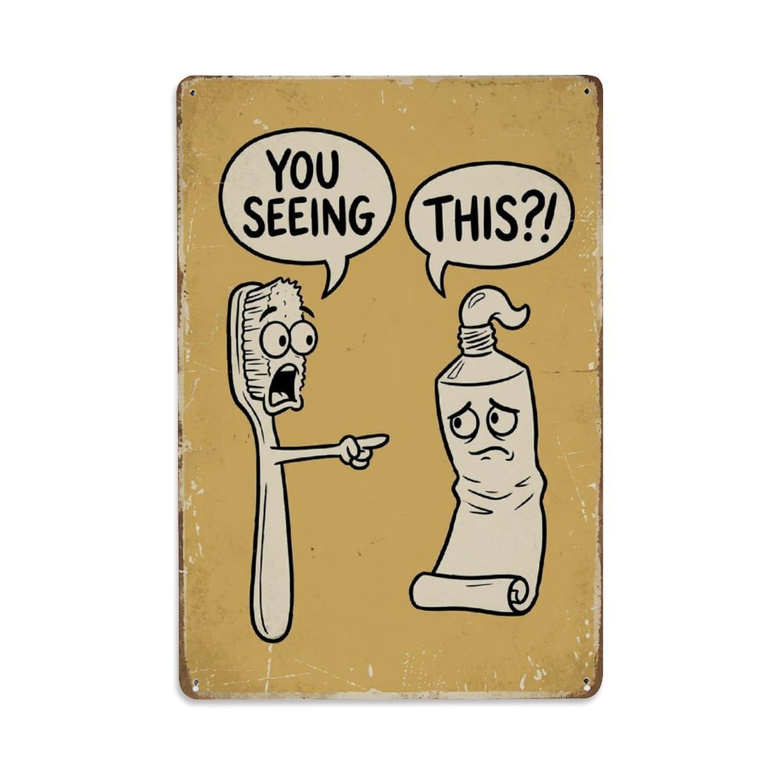 You Seeing This Funny Vintage Humorous Toilet Metal Tin Sign