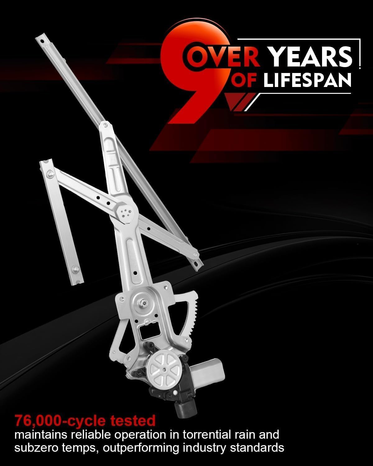 Front Left Driver Side Power Window Regulator with Motor for:-Mitsubishi Lancer 2008 2009 2010 2011 2012, 08 09 10 11 12, 6 Pins Connector Replace# 5713A125 5713A085 751-780 751780 388763