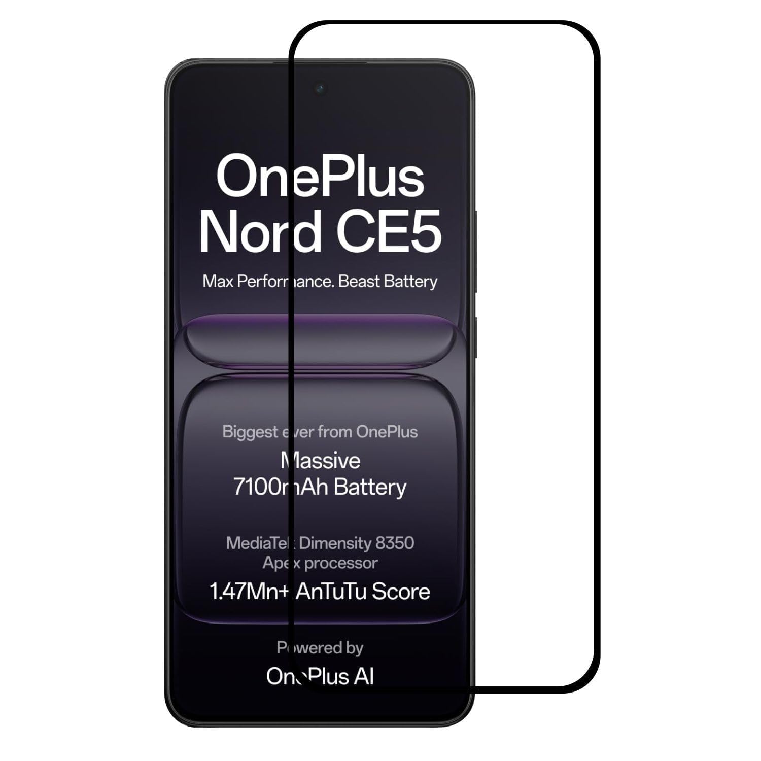Military-Grade Tempered Glass Screen Protector Compatible for OnePlus Nord CE5 / Nord CE 5 with Edge to Edge Coverage and Easy Self Installation kit-image-8