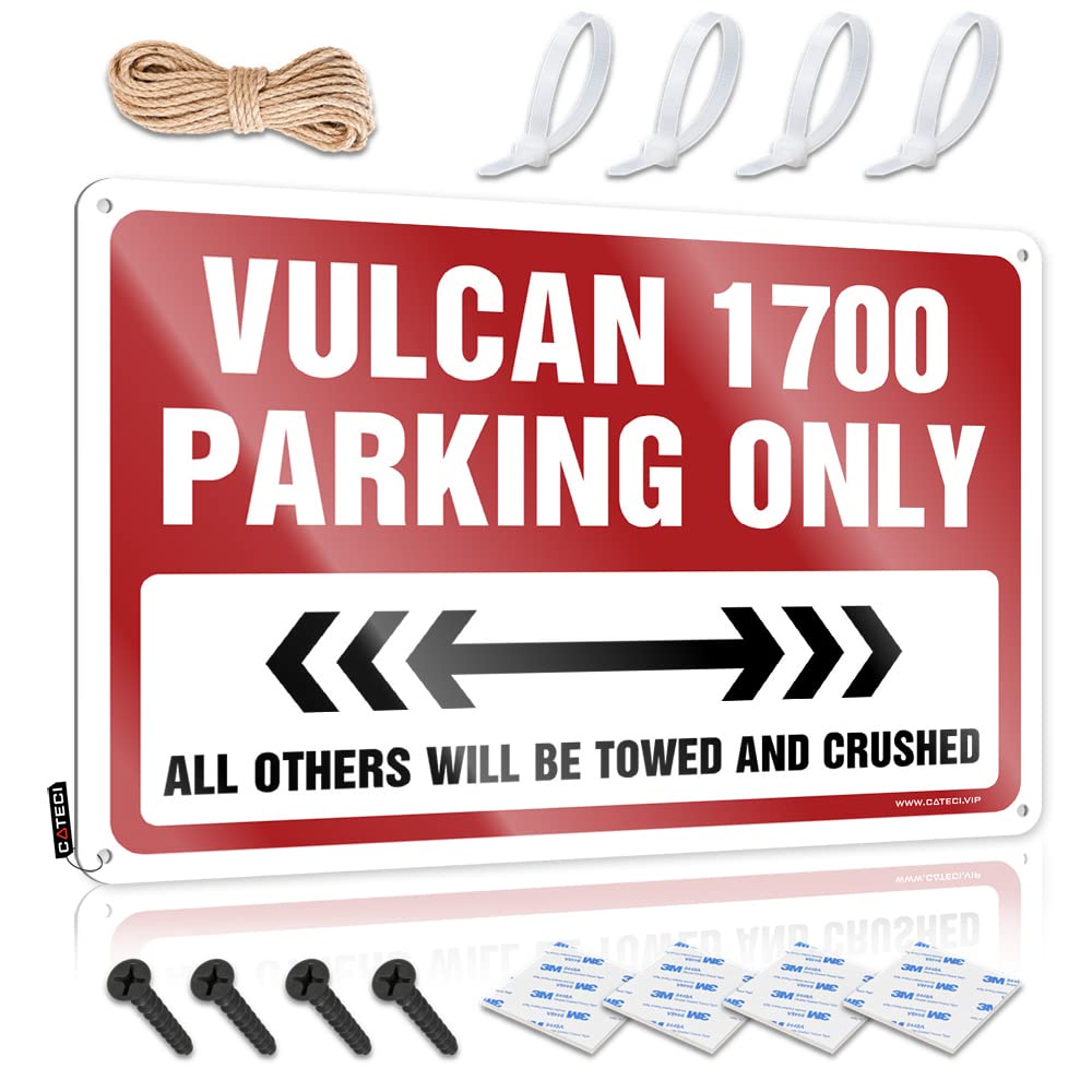 KRAZMURONGD Man Cave Rules Funny Tin Metal Signs Vulcan 1700 Parking Only Tin Sign Metal Tin Sign Retro(30X40CM)