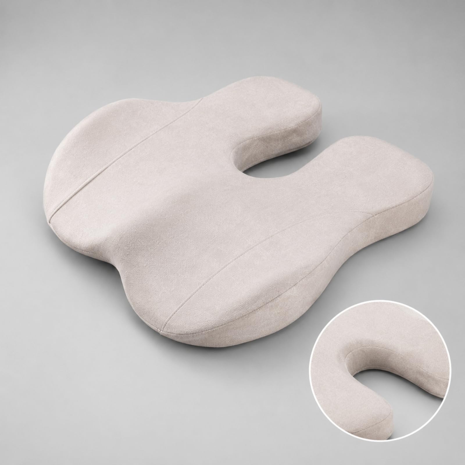 Cojín Ergonómico para Coche, Gris turquesa, Gris Turquesa【Modelo Sencillo】