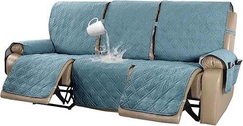 Miniatura 13 de Turquoize Funda para sofá impermeable para mascotas y niños, protector de muebles con parte trasera antideslizante, lavable a máquina.