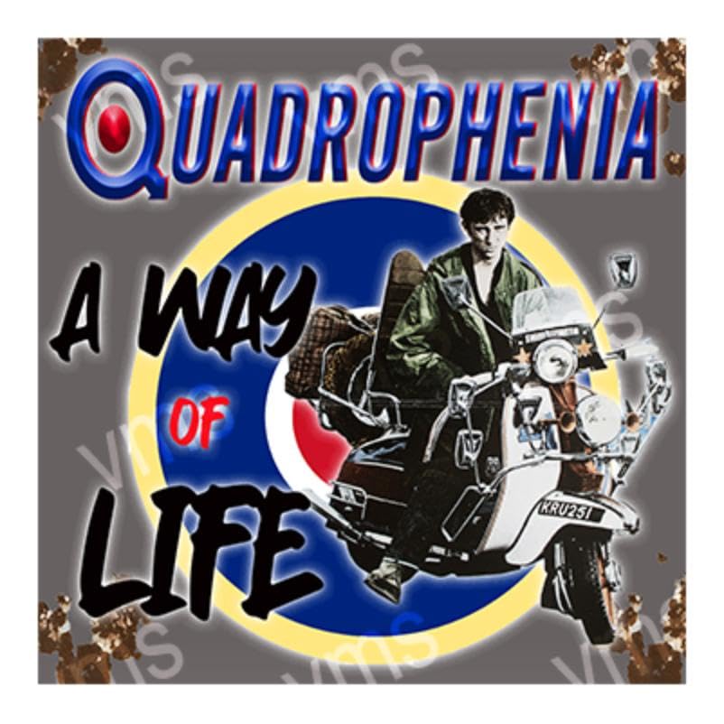 Vintage Metal Sign QUADROPHENIA 12X12 inch Home Decor Inside Outside Bar Kitchen Pub Decorative Plaques