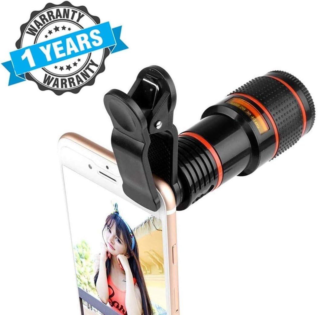 Envilean Mobile Blur Background 8X Optical Zoom Mobile Telescope Lens kit for All Mobile Camera | Background Effect Macro Lens & Wide Angle Effect Lens for All Smartphones Devices