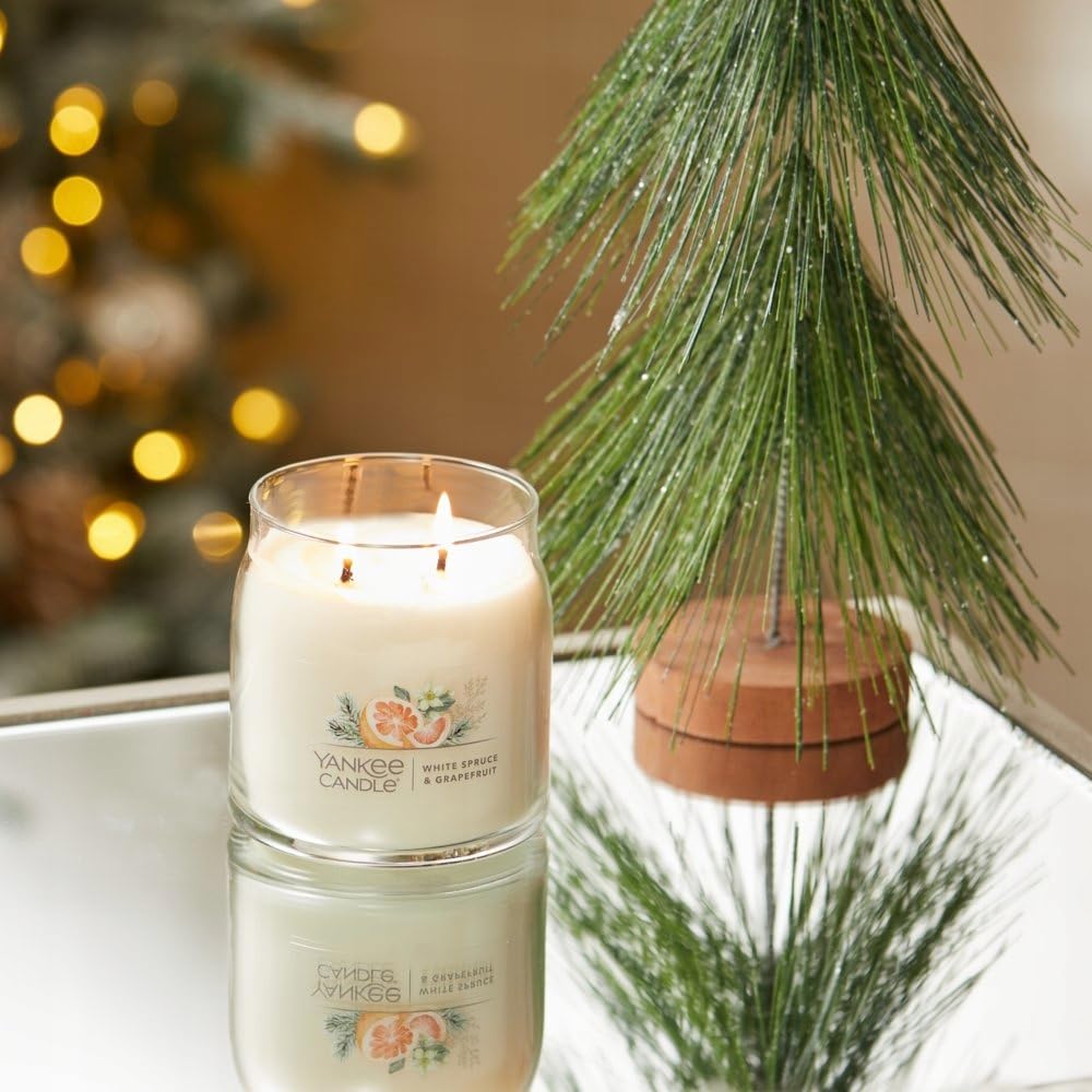 CANDELA GIARA MEDIA WHITE SPRUCE & GRAPEFRUIT YANKEE CANDLE