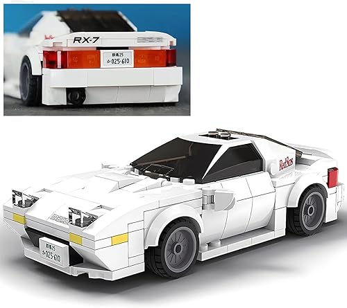 Speed Champions Initial D RX-7 FC - Juego de construcción de autos de juguete, modelo de ladrillos de automóvil, bloques de juguete de modelo de