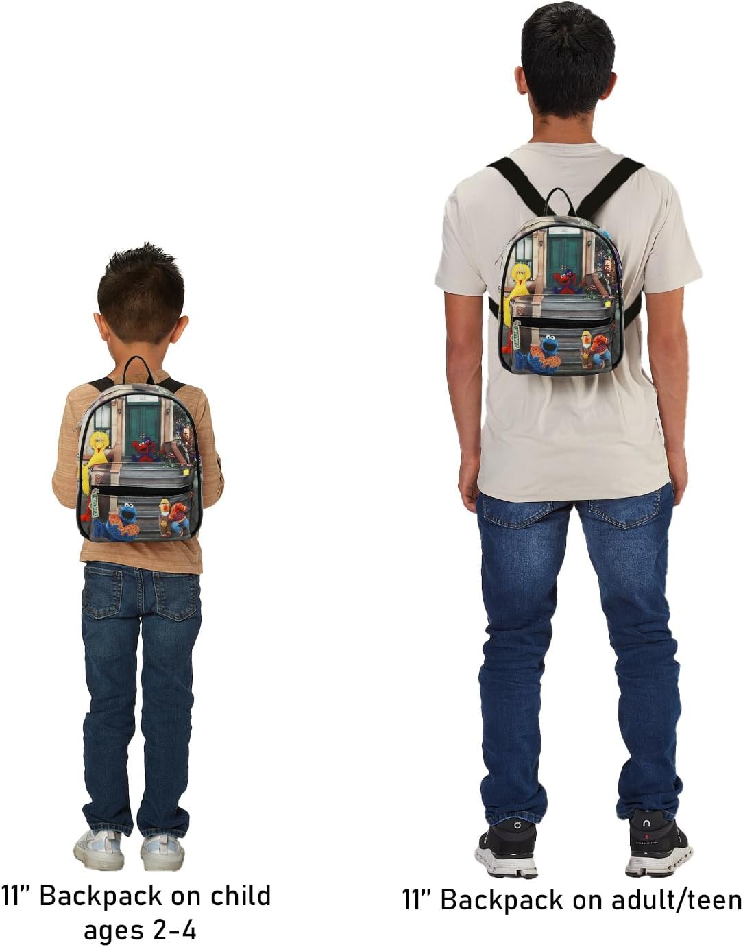 Sesame Street Mini Backpack - 11" Toddler Bag Bundle Featuring Elmo, Cookie Monster, Big Bird Plus Water Bottle, Stickers, More | Mini Sesame Street Backpack for Toddlers - Image 6